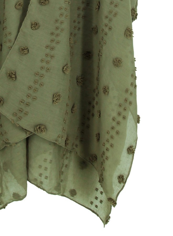 Moss Rose Women's Beach Cover up Swimsuit Kimono Cardigan with Bohemian Floral Print Green - Image 5
